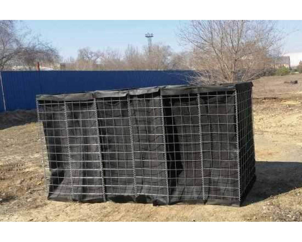 Геотекстиль термофиксированный плотностью 300 г/м² на производстве габионов в г.Днепр