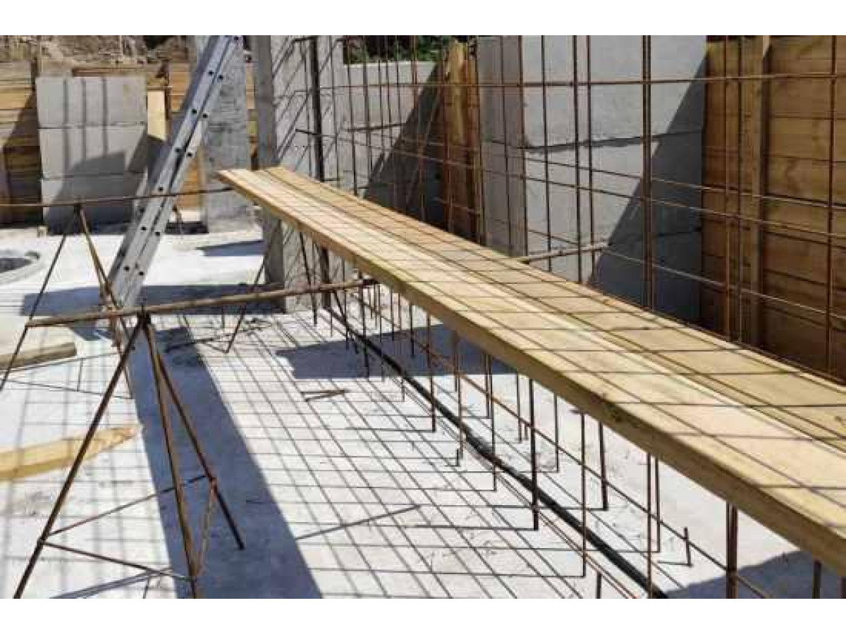 Гідроізоляція робочих швів у підземній частині будівлі з використанням бентонітового шнура 15*25 мм