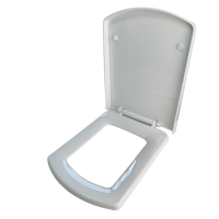 Сиденье для унитаза из термопласта с крышкой с микролифтом Sedef 0337, Туалетное сиденье прямоугольной формы