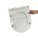 Крышка для унитаза из термопласта Slim Inci 0338, Овальное туалетное сиденье с антибактериальным покрытием