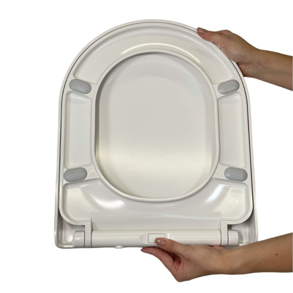 Сиденье для унитаза с микролифтом Elegance 0402, Туалетное сиденье с крышкой с антибактериальным покрытием Сиденье для унитаза с микролифтом Elegance 0402, Туалетное сиденье с крышкой с антибактериальным покрытием