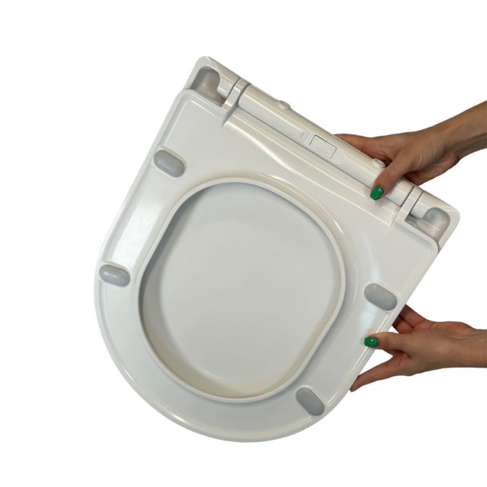 Сиденье для унитаза из дюропласта с крышкой с микролифтом Solid 0421, Туалетное сиденье из прочного материала Сиденье для унитаза из дюропласта с крышкой с микролифтом Solid 0421, Туалетное сиденье из прочного материала