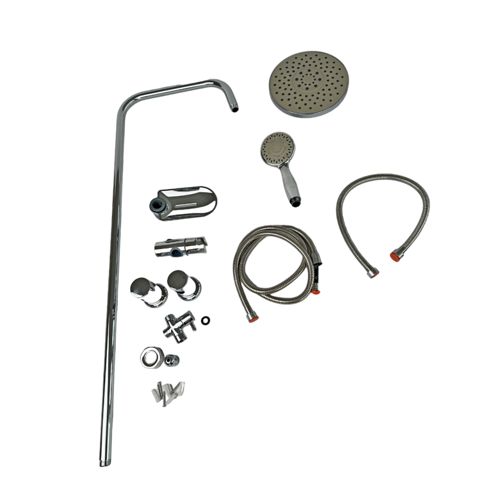 Душова система ISTANBUL ROBOT з верхнім душем на один режим та ручною лійкою на три режими Душова система ISTANBUL ROBOT з верхнім душем на один режим та ручною лійкою на три режими