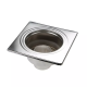 Трап з нержавіючої сталі 15х15см, вертикальний, D50 Трап з нержавіючої сталі 15х15см, вертикальний, D50