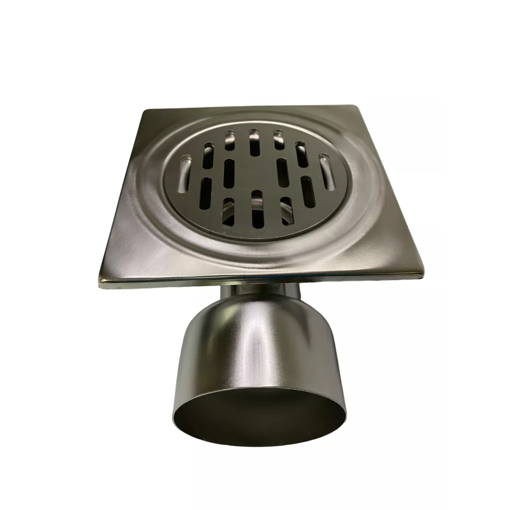 Трап з нержавіючої сталі 20х20см, горизонтальний, D100 Трап з нержавіючої сталі 20х20см, горизонтальний, D100