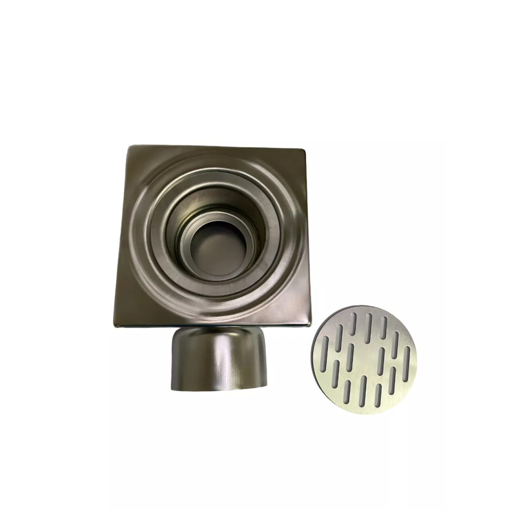 Трап з нержавіючої сталі 20х20см, горизонтальний, D100 Трап з нержавіючої сталі 20х20см, горизонтальний, D100