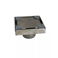 3065 Ladder 10x10cm stainless steel, vertical outlet 50mm, Tile 3065 Ladder 10x10cm stainless steel, vertical outlet 50mm, Tile