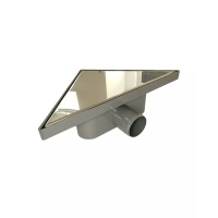 Трап для душа угловой  234х330мм горизонтальный, решетка "под плитку" из нержавеющей стали с гидрозатвором  Трап для душа угловой  234х330мм горизонтальный, решетка "под плитку" из нержавеющей стали с гидрозатвором