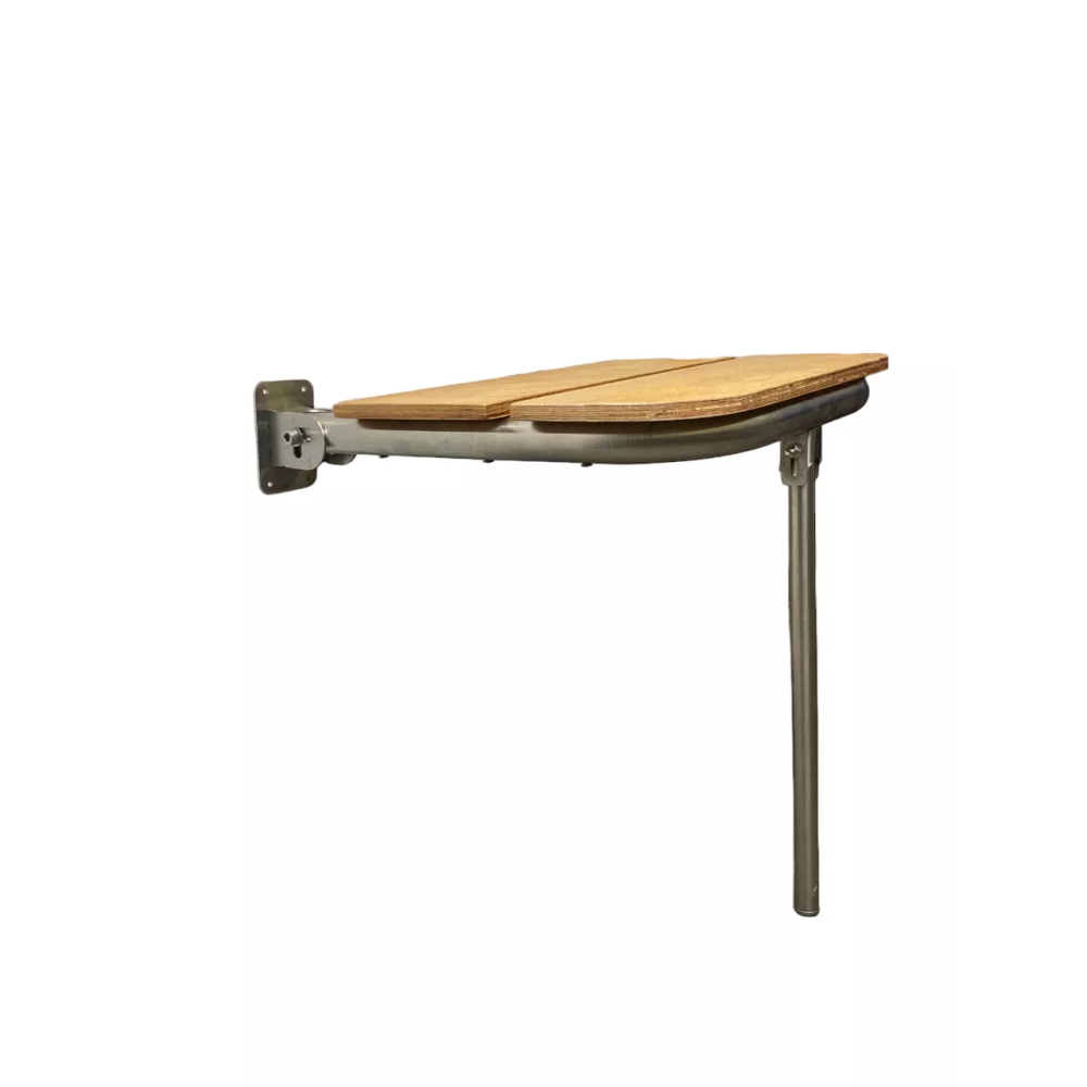 4820.4041 Откидной стул для душа, дерев.сидушка, 42х40х41см, 19мм 4820.4041 Откидной стул для душа, дерев.сидушка, 42х40х41см, 19мм