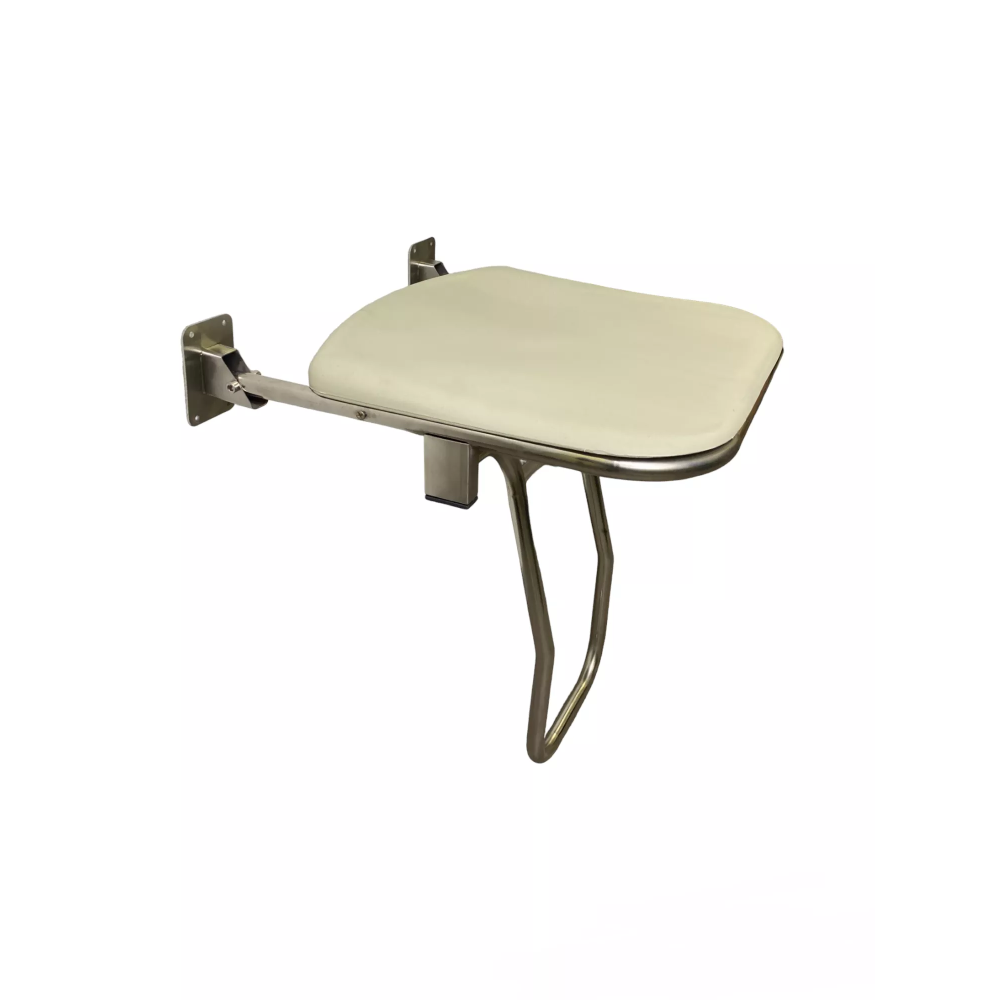 4820.4043 Откидной стул для душа, пласт.сидушка, 45х40х43см, 19мм 4820.4043 Откидной стул для душа, пласт.сидушка, 45х40х43см, 19мм