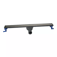 Сливной трап для душа с горизонтальным выходом, решетка "под плитку" 80 см, Душевой канал с гидрозатвором