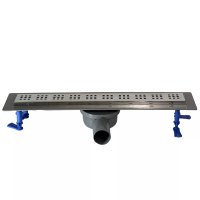 Зливний трап для душу з горизонтальним виходом, решітка "квадрат" 33 см з горизонтальним фланцем Зливний трап для душу з горизонтальним виходом, решітка "квадрат" 33 см з горизонтальним фланцем