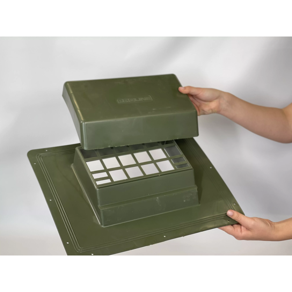 8010 Аэратор для битумной кровли, 34х44х8, 5см, цвет зеленый 8010 Аэратор для битумной кровли, 34х44х8, 5см, цвет зеленый