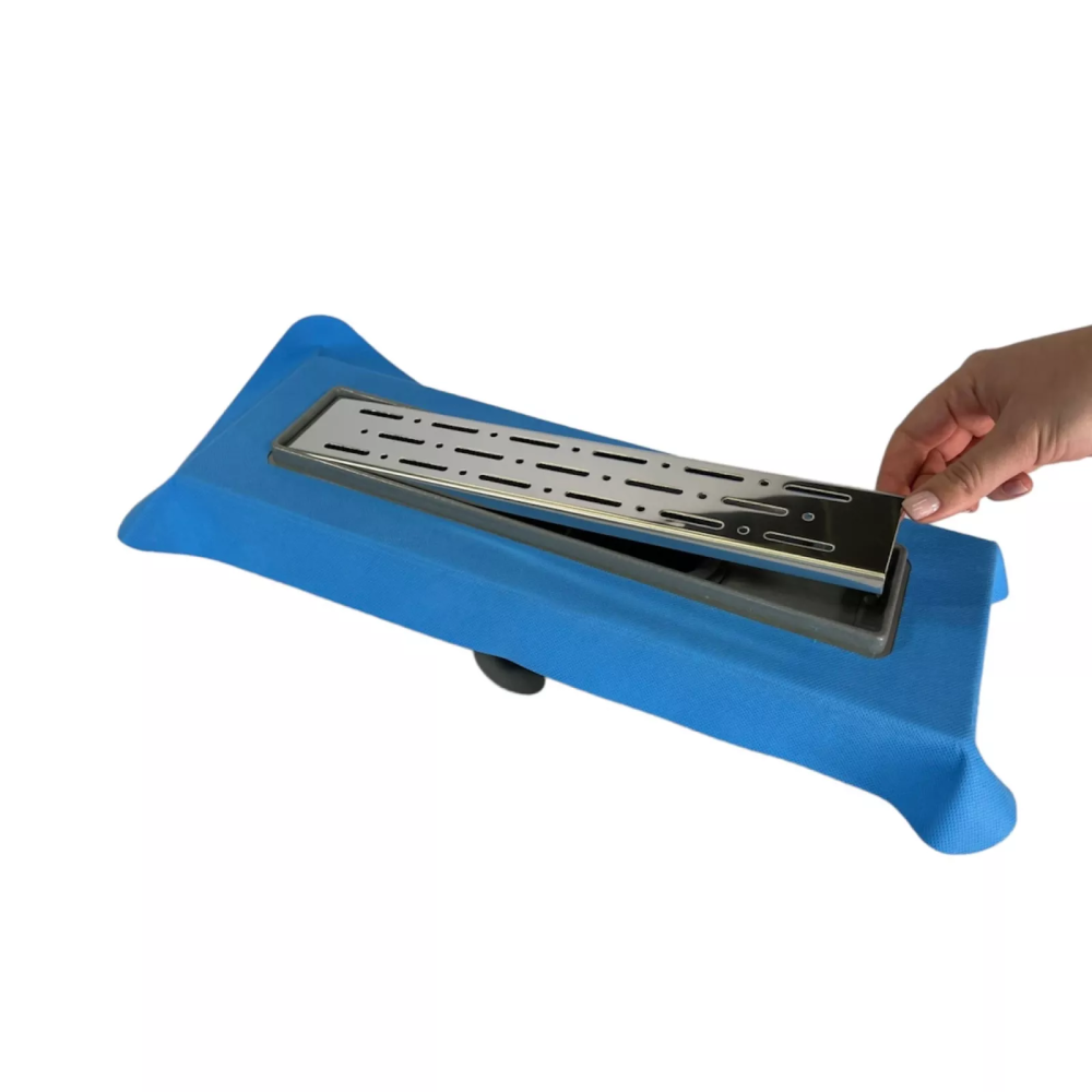 4022.033Душовий канал з реш.Дощ33см, гориз.сифон, пласт.корпус,мембр 4022.033Душовий канал з реш.Дощ33см, гориз.сифон, пласт.корпус,мембр