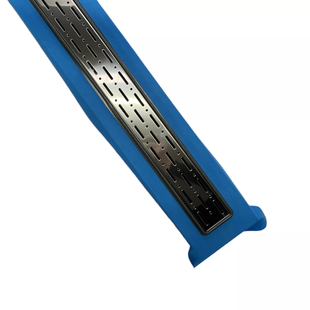 Трап для ванной комнаты с горизонтальным фланцем, решетка "Дождь" 60 см, Душевой канал с гидрозатвором Трап для ванной комнаты с горизонтальным фланцем, решетка "Дождь" 60 см, Душевой канал с гидрозатвором