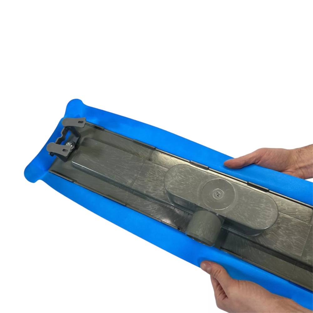 Трап для ванной комнаты с горизонтальным фланцем, решетка "Дождь" 60 см, Душевой канал с гидрозатвором Трап для ванной комнаты с горизонтальным фланцем, решетка "Дождь" 60 см, Душевой канал с гидрозатвором