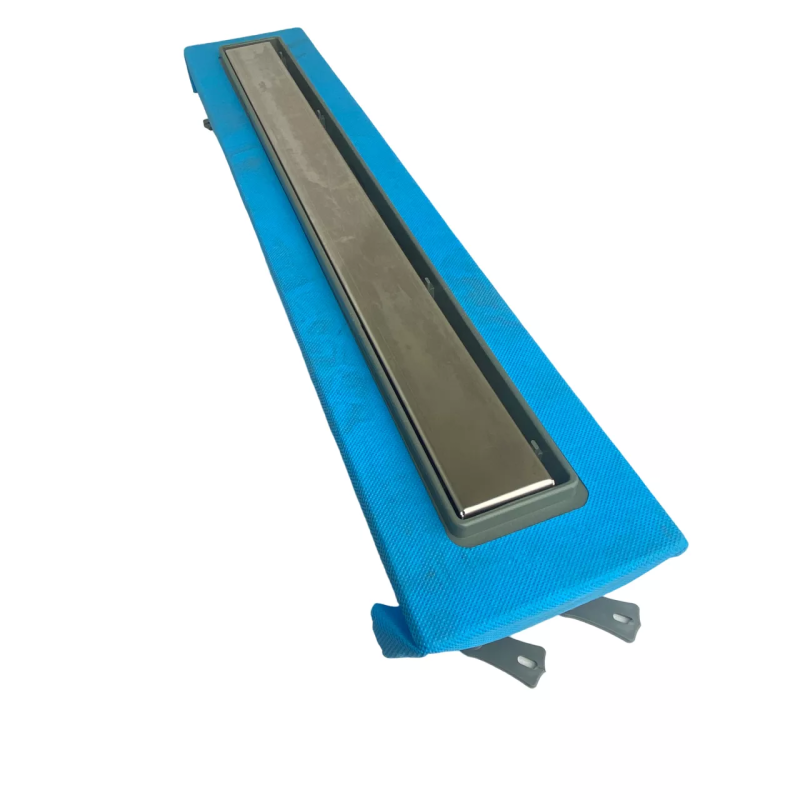 Душевой канал с горизонт. фланцем, решетка "Под Плитку" 60 см, Душевой трап с двойным гидрозатвором