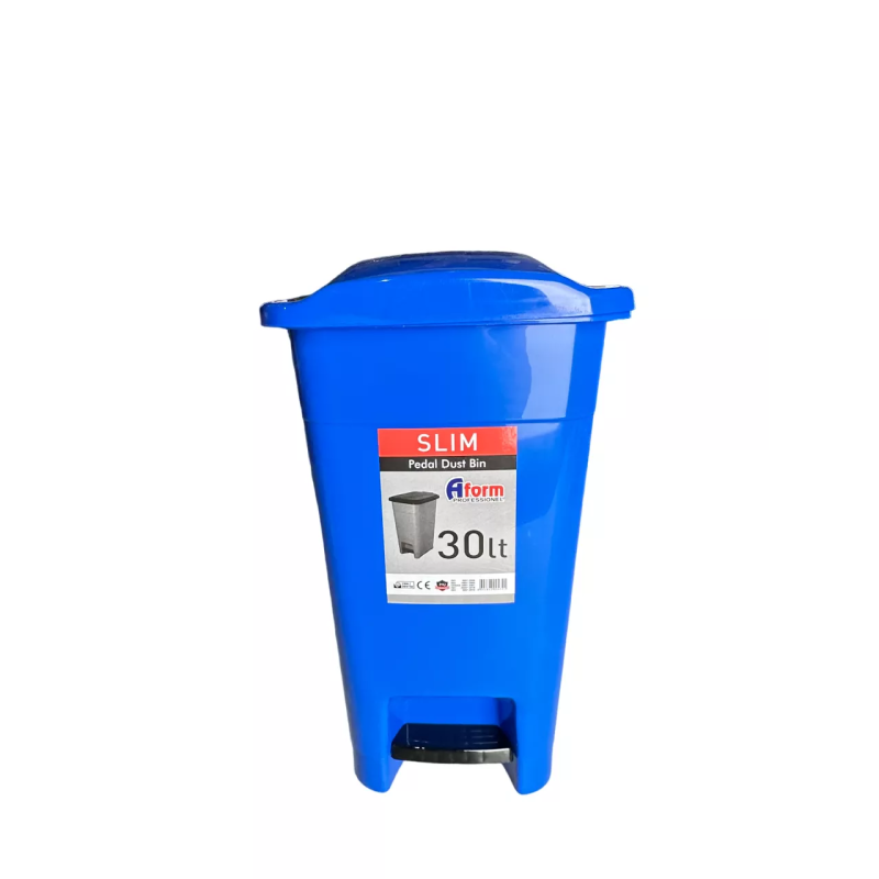 Контейнер для сміття з педаллю 30л, пластик, колір синій