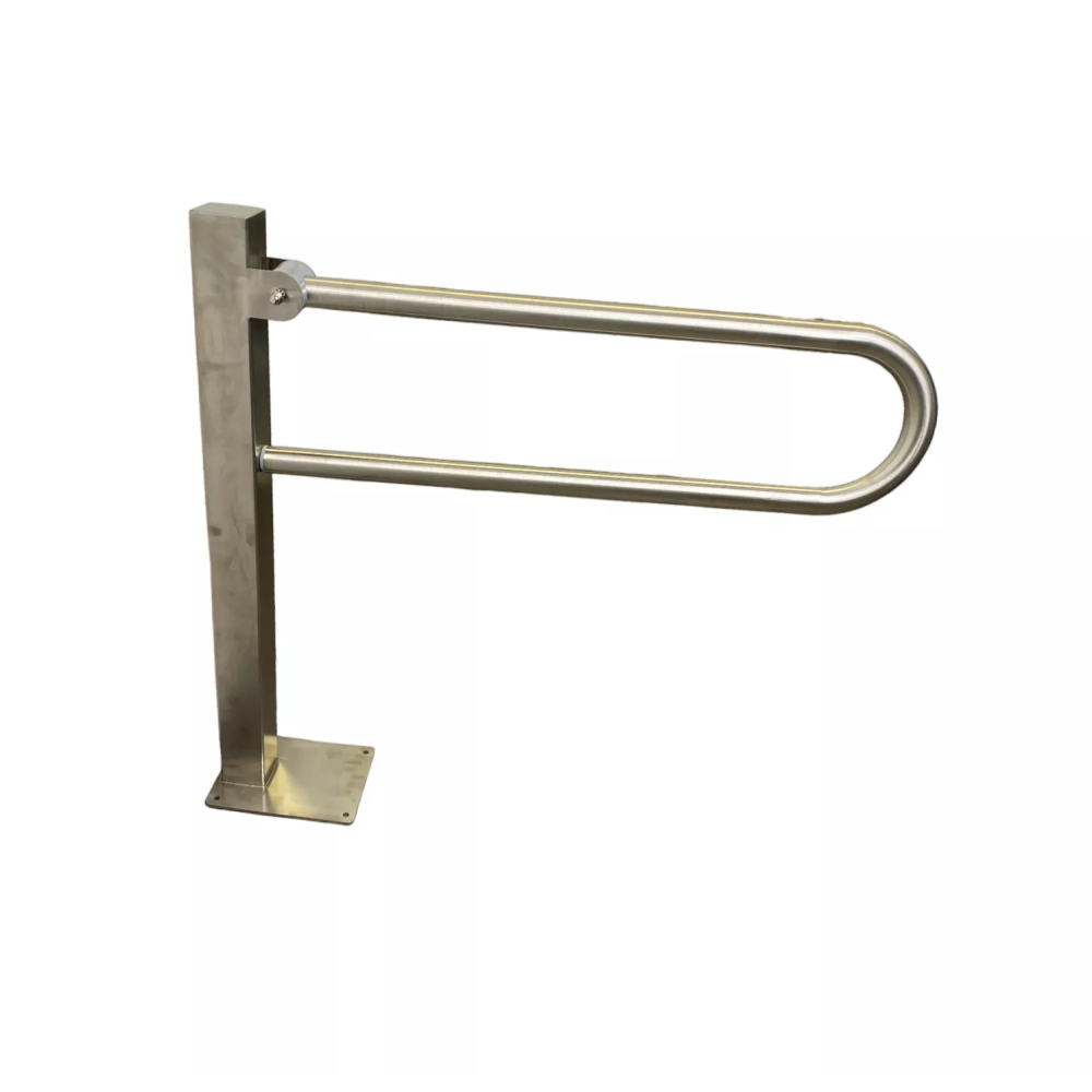 4828.7611 Поручень вертикальный, крепление в пол, размер 74х76х11см, 32мм