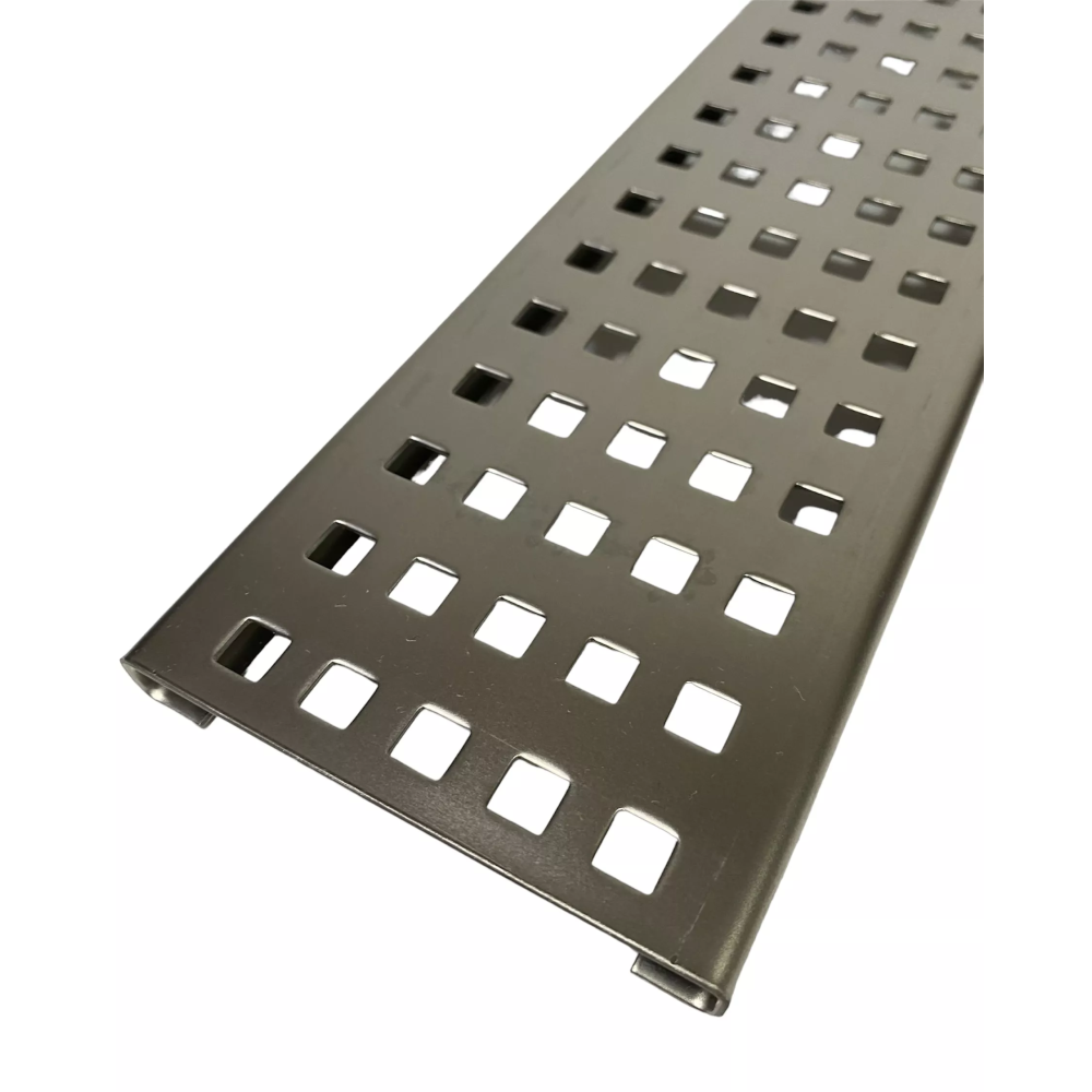 2110 Решетка стальная 100х500мм, Квадрат, AISI 304