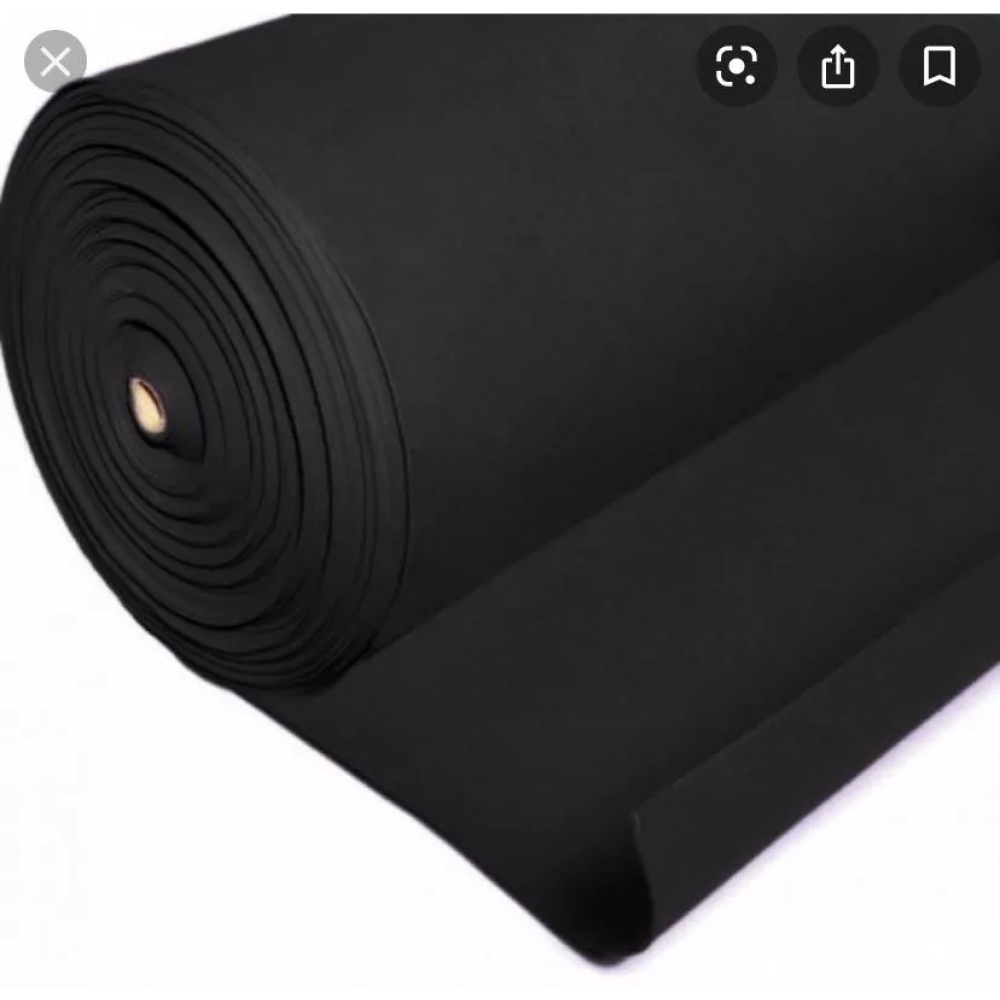 Лист Sanstore EVA CD0075, толщина 2мм (75кг/м3), цвет черный, в рулоне