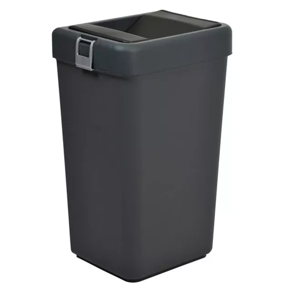 40L plastic trash can, anthracite, with a rotating lid, 35*28*59cm