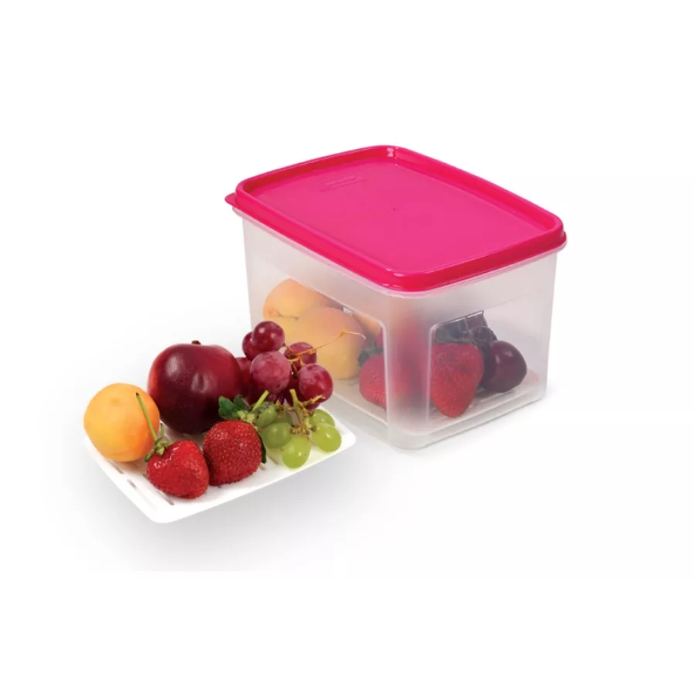 Plastic container with lid MODULAR 2l white (3PCS)