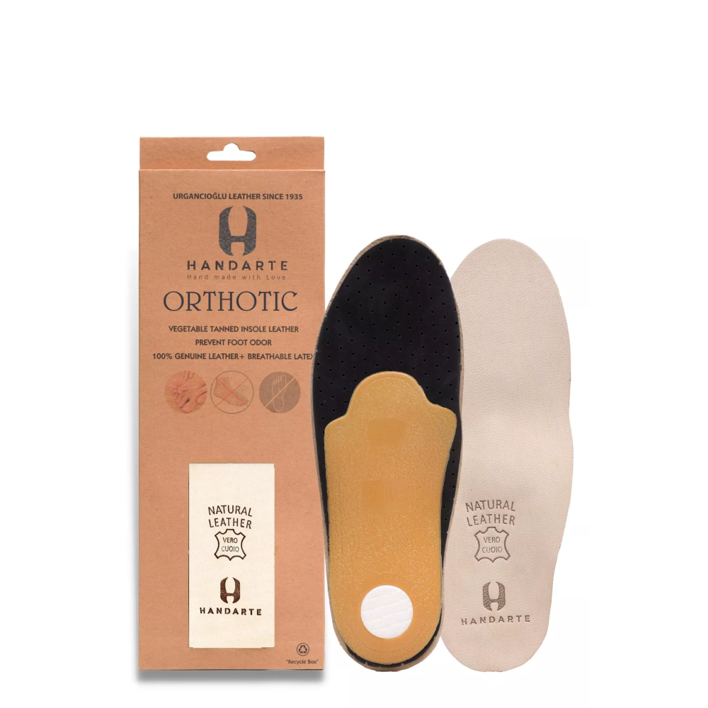 Стельки кожаные ортопедические с активированным углем ORTHOTIC (35-36 размер)