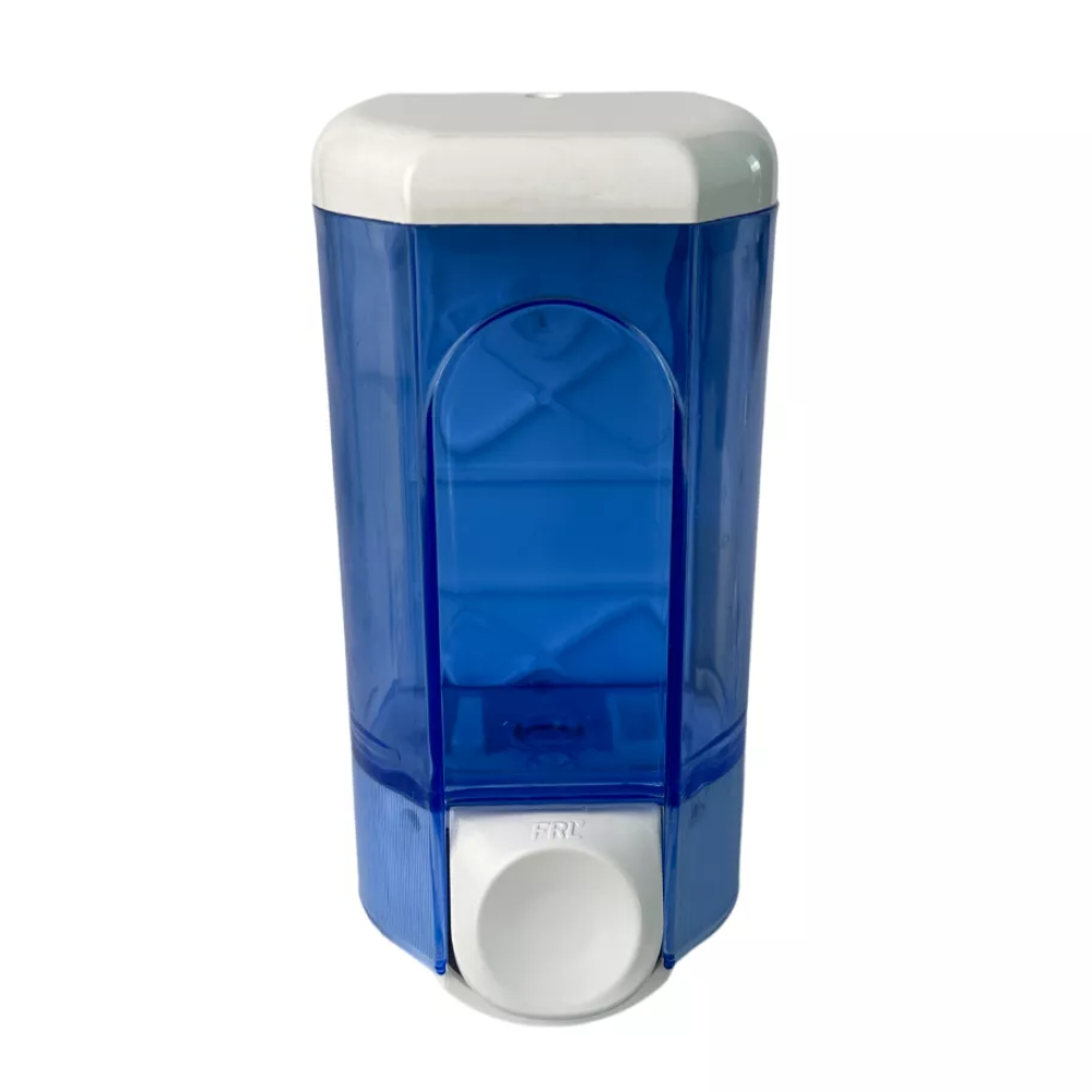 Soap/shampoo dispenser 600ml plastic blue with white, 20.5*9.5cm