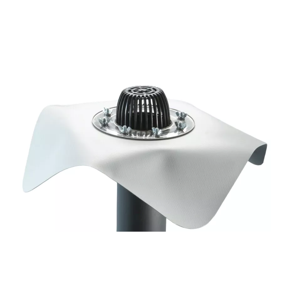 Roofing funnel SANSTORE 110/100mm with stainless flange, with PVC apron