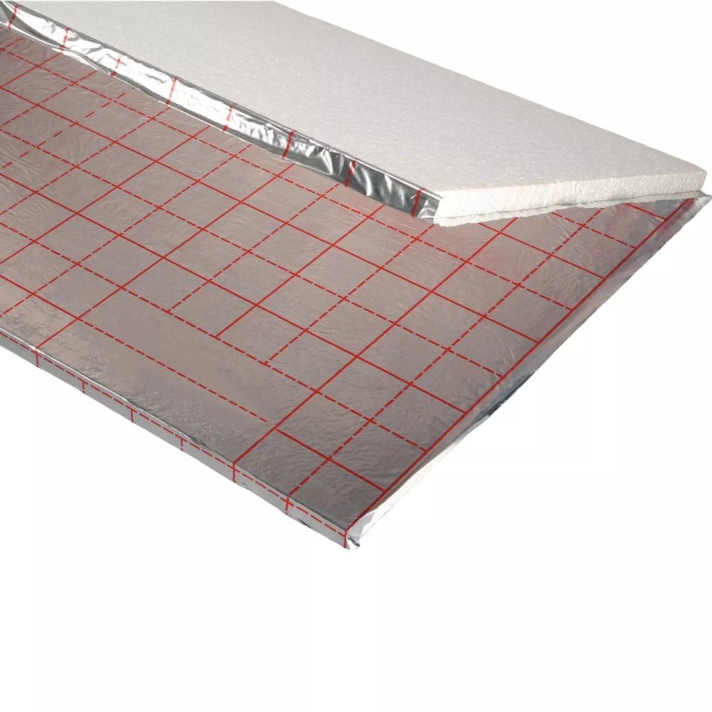 Mat for underfloor heating made of expanded polystyrene PSB 35/20 mm film