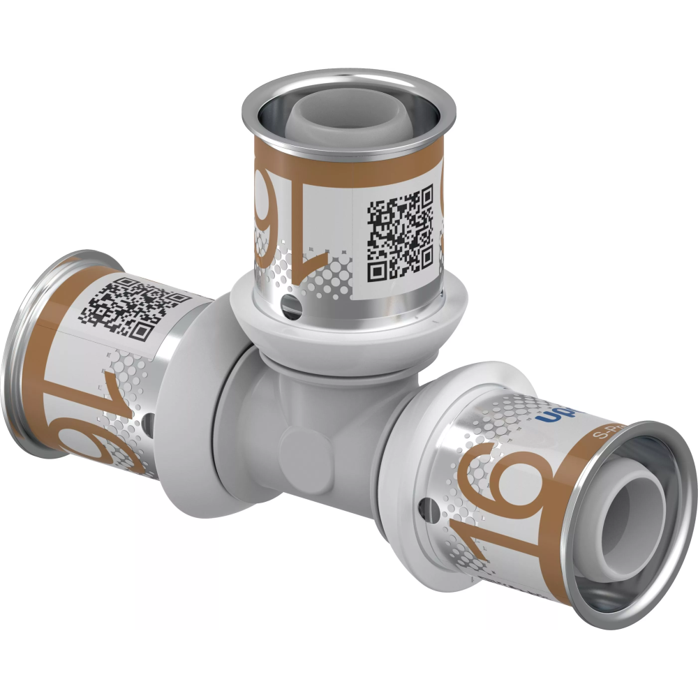 Uponor S-Press PLUS press fittings Equal-bore tee PPSU 16-16-16