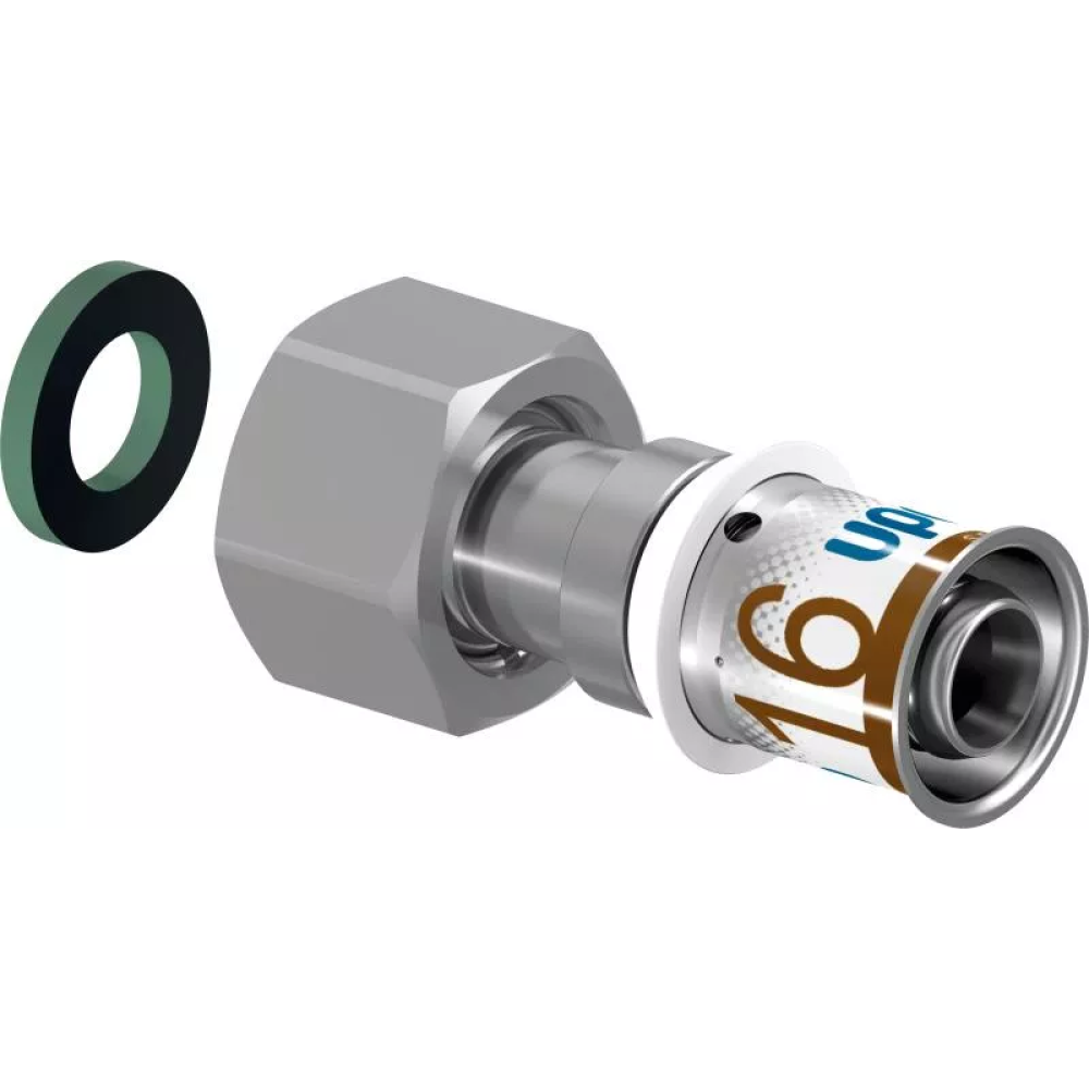 Union with union nut Uponor S-Press PLUS 16-G1/2"SN