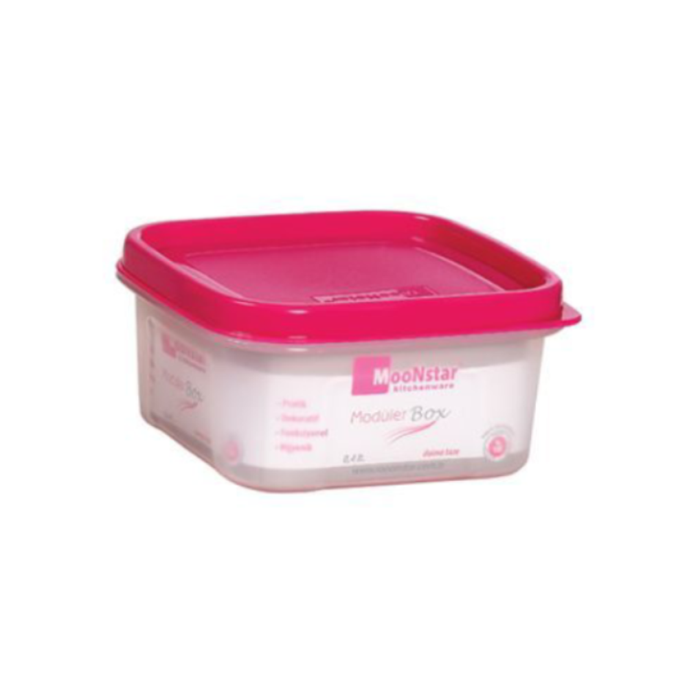 Plastic container with lid MODULAR 0.4l white