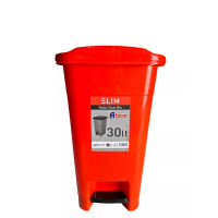 Pedal bin 30l, plastic, red Pedal bin 30l, plastic, red