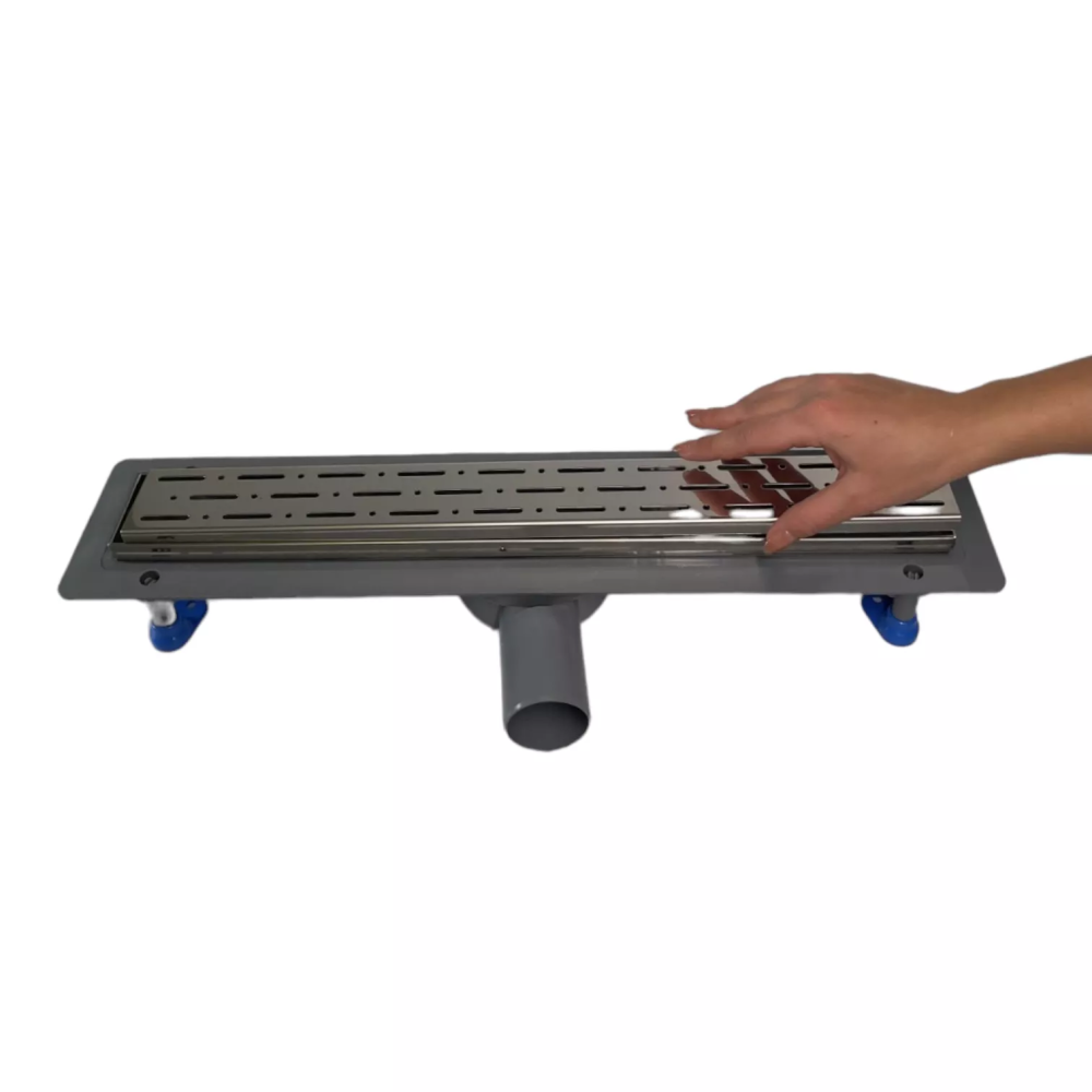 Сливной трап для душа с горизонтальным выходом, 40см, Душевой канал с сухим затвором, поворотным сифоном Сливной трап для душа с горизонтальным выходом, 40см, Душевой канал с сухим затвором, поворотным сифоном