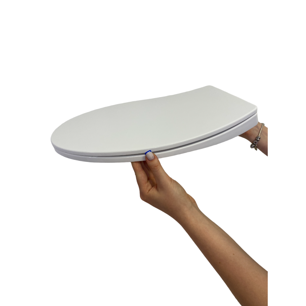 Сидіння для унітазу поліпропіленове Slim Smart 0302, антибактеріальне туалетне сидіння з функцією мікроліфту Сидіння для унітазу поліпропіленове Slim Smart 0302, антибактеріальне туалетне сидіння з функцією мікроліфту