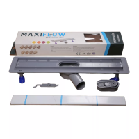 Сливной трап для душа с поворотным сифоном 360, решетка "ПОД ПЛИТКУ" 50 см, Канализационный сливной канал