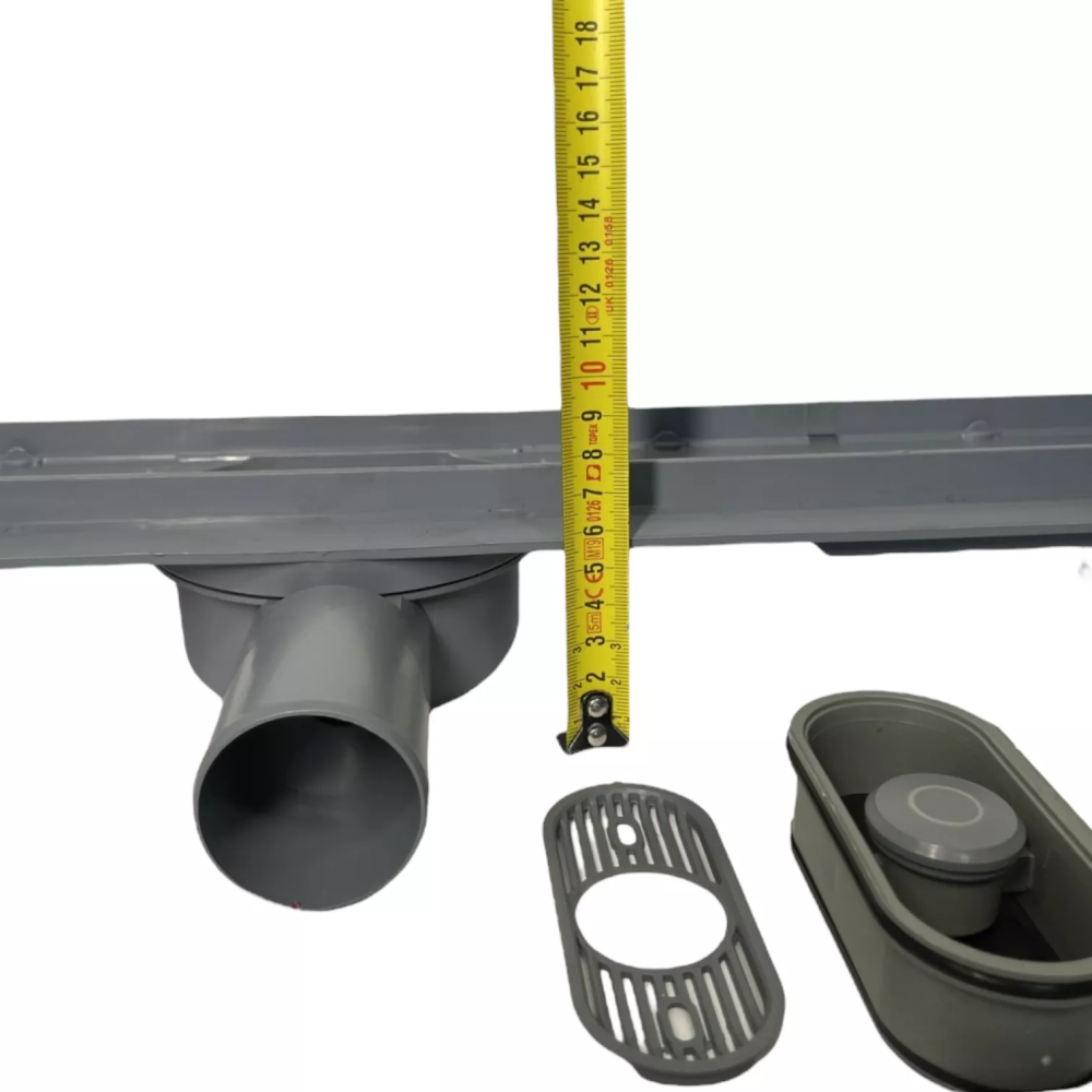 Сливной трап для душа с поворотным сифоном 360, решетка "ПОД ПЛИТКУ" 60 см, Канализационный сливной лоток Сливной трап для душа с поворотным сифоном 360, решетка "ПОД ПЛИТКУ" 60 см, Канализационный сливной лоток