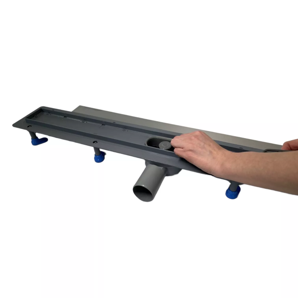 Зливний трап для душу з поворотним сифоном 360, решітка "під плитку" 80 см, Душовий лоток підлоговий Зливний трап для душу з поворотним сифоном 360, решітка "під плитку" 80 см, Душовий лоток підлоговий