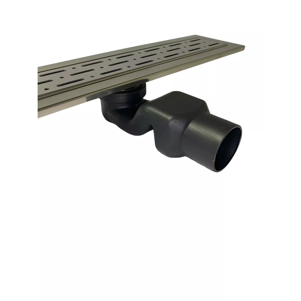 Душевой трап с решеткой и корпусом из нержавеющей стали, решетка "Дождь" 40см, поворотный S-образный сифон Душевой трап с решеткой и корпусом из нержавеющей стали, решетка "Дождь" 40см, поворотный S-образный сифон