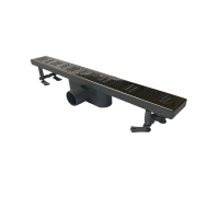 Душовий лоток, решітка "Хвиля" 60см подвійний гідрозатвор, Душовий канал з боковим випускним отвором DN50 Душовий лоток, решітка "Хвиля" 60см подвійний гідрозатвор, Душовий канал з боковим випускним отвором DN50