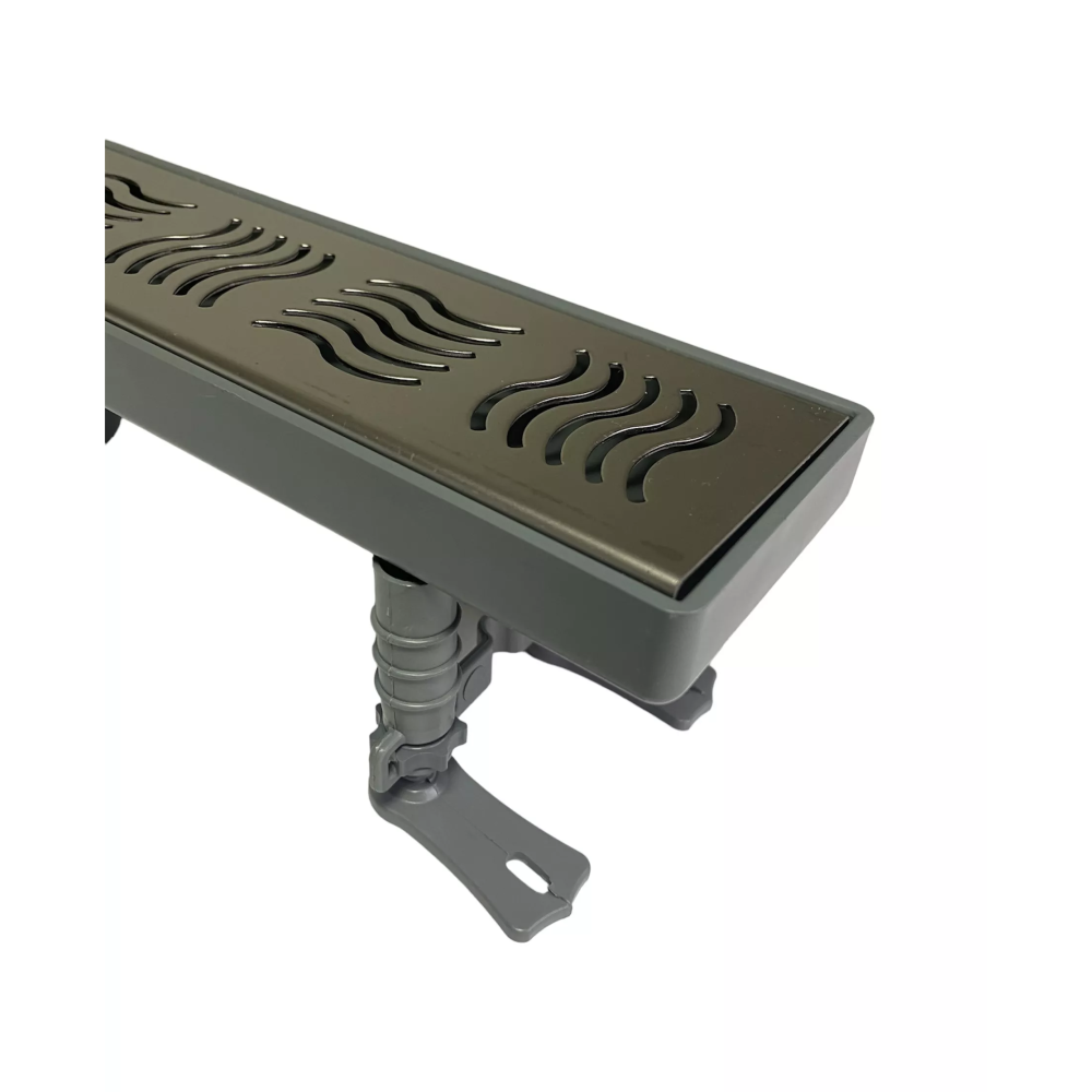 Душевой лоток, решетка "Волна" 60 см двойной гидрозатвор, Душевой канал с боковым выпускным отверстием DN50 Душевой лоток, решетка "Волна" 60 см двойной гидрозатвор, Душевой канал с боковым выпускным отверстием DN50