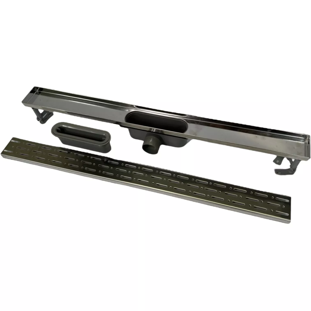 Душевой канал без фланца 80 см решётка "Дождь", Канализационный трап с двойным гидрозатвором Душевой канал без фланца 80 см решётка "Дождь", Канализационный трап с двойным гидрозатвором