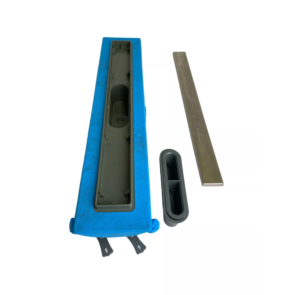 Душевой канал вертикальный выходом на 50мм трубу с горизонтальним фланцем, решетка "Под Плитку" 60 см, Душевой трап с двойным гидрозатвором Душевой канал вертикальный выходом на 50мм трубу с горизонтальним фланцем, решетка "Под Плитку" 60 см, Душевой трап с двойным гидрозатвором