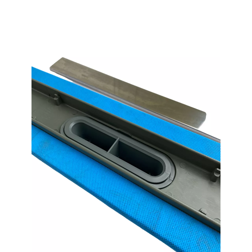 Душевой канал вертикальный выходом на 50мм трубу с горизонтальним фланцем, решетка "Под Плитку" 60 см, Душевой трап с двойным гидрозатвором Душевой канал вертикальный выходом на 50мм трубу с горизонтальним фланцем, решетка "Под Плитку" 60 см, Душевой трап с двойным гидрозатвором