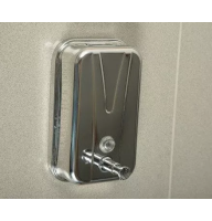 Диспенсер дозатор для жидкого мыла настенный из нержавеющей стали бытовой удобный 1литр.