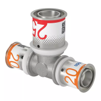 Тройник Uponor S-Press PLUS редукционный латунный 20-25-20 Тройник Uponor S-Press PLUS редукционный латунный 20-25-20