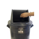 Мусорный бак с поворотной крышкой типа буфет на 90л, пластик, цвет черный Мусорный бак с поворотной крышкой типа буфет на 90л, пластик, цвет черный