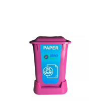 Контейнер для сортировки мусора (бумага) на 50л, цвет фиолетовый, с крышкой Контейнер для сортировки мусора (бумага) на 50л, цвет фиолетовый, с крышкой